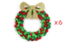 Kit couronne de Noël en papier de soie - 6 pièces - Kits créatifs de Noël - 10doigts.fr