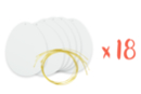 œufs en carton épais blanc 12 x 9 cm - Lot de 18 - Supports Pâques - 10doigts.fr