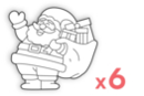 Pères-Noël géants en carte forte - 6 formes - Supports de Noël à décorer - 10doigts.fr