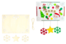 Plaque de Porte Noël en bois avec 3 suspensions - Supports de Noël à décorer - 10doigts.fr