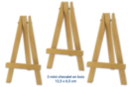 Mini-chevalets en bois 12,5 cm - Lot de 3 - Chevalets et accroches - 10doigts.fr