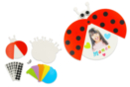 Kit 6 Cartes coccinelle mobiles à fabriquer - couleurs assorties - Kits clés en main - 10doigts.fr