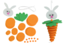 Suspension "lapin-carotte" - Kits créatifs Pâques - 10doigts.fr
