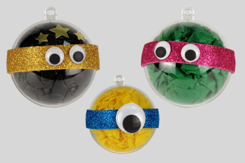 Boules de Noël - personnages rigolos