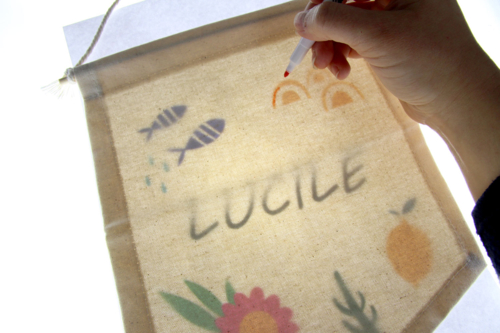 1- Dessiner sur le tissu -