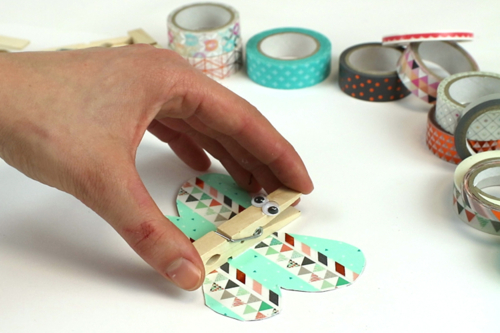 Magnet papillon avec une pince à linge