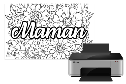Coloriage MAMAN - 