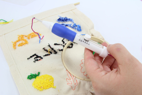 7- Effet maxi Relief à la punch Needle -